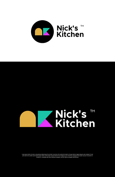 Nick's Kitchen Logo Design Concept 3d animation branding graphic design kitchen motion graphics