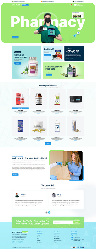 Pharmacy E Commerce Store animation ui