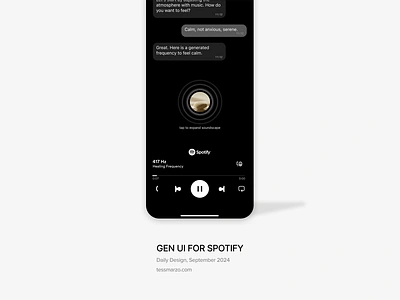 Generative UI for Spotify ai digital design experience deisgn generative ai generative ui generativeai generativedesign generativeui graphic design spotify ui ux