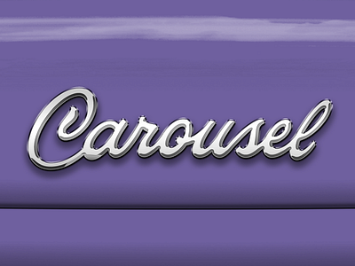 Carousel® Script Unused 3d branding car car script emblem carousel emblem goodtype graphic design handlettered lettering logo metal script