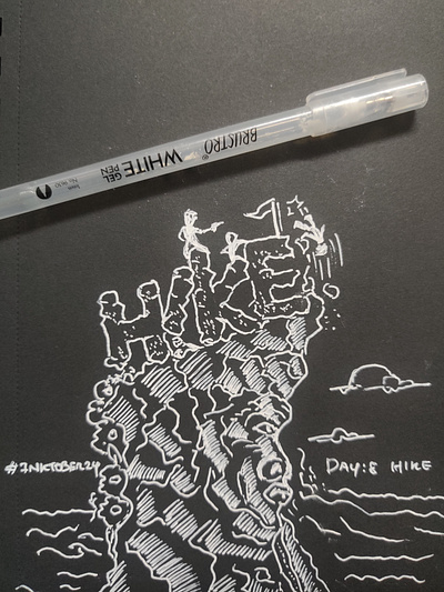 Day: 8 Hike illustration inktober inktober inktober2023 inktober24 inktober