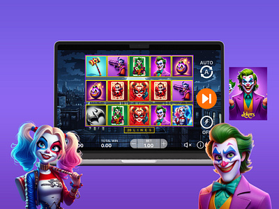 Jokers slot game animation app betting branding casino design gambling game game design graphic design illustration logo motion graphics slot game typography ui ui design ux vector web design