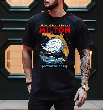 Storm Hurricane Milton Survivor Shirt florida graphic design hurricane milton milton 2024 shirt t shirt