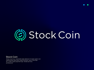 'Stock Coin' Logo abstract logo app logo coin logo crypto logo graphic design lettermark logo logo design modern logo saas logo security logo softwere logo tech logo technology logo token logo wordmark logo