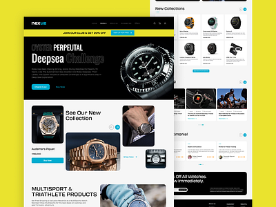 Discover Timeless Watches on Nexuz E-Commerce Platform branding clean clock design ecommerce ui fashion web design garmin horologi landing page minimal modern online shop online shopping orbix.studio product design ui ui ux watches watches online shop web design