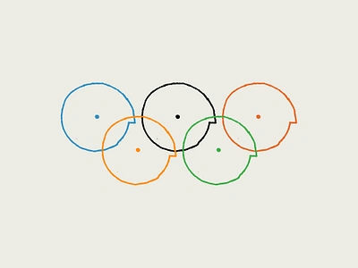 "Olympic Faces" a Minimalist Redesign of Olympic Rings Symbol abstract branding faces global graphic design human connection illustration line art logo merchandise minimalist modern design olympic logo outline people redesign simplicity sports symbol unity