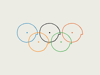 "Olympic Faces" a Minimalist Redesign of Olympic Rings Symbol abstract branding faces global graphic design human connection illustration line art logo merchandise minimalist modern design olympic logo outline people redesign simplicity sports symbol unity