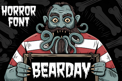 Bearday - Horror Font branding design graphic design illustration vector