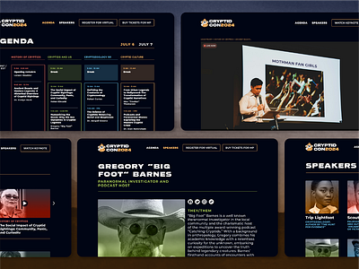 Cryptid Con 2024 Event Website design ui web design