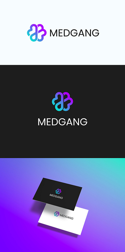 Med Gang Logo Design 3d animation graphic design heart motion graphics ui