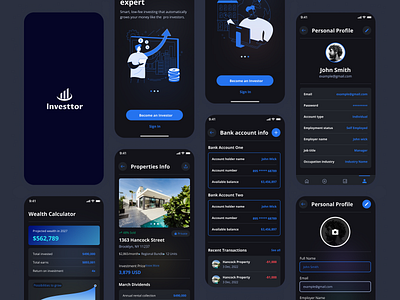 Investor App UI Design app app design app ui app ui design branding design illustration investor app investor app ui design ui ui ux ui ux design website ui