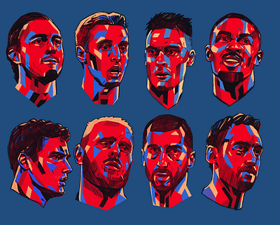 Inter Milan - Starting XI character football football illustrated football portraits footballers illustration illustrator inter milan people portrait portrait illustration portraits illustrated procreate seria a soccer soccer illustrated starting xi