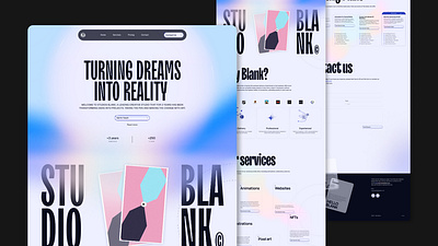 Blank Studio Rework agency graphic design hero landing ui