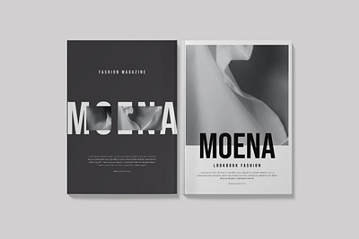 MOENA Fashion Magazine booklet brochure design fashion graphic design indesign layout lookbook magazine multipurpose printable project template