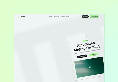 Dropify Landing agency landing ui