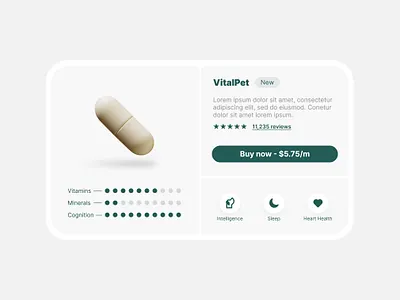 Website product listing - Pet supplements bento bento layout branding design health brand health tech product landing page supplements ui web design website product page
