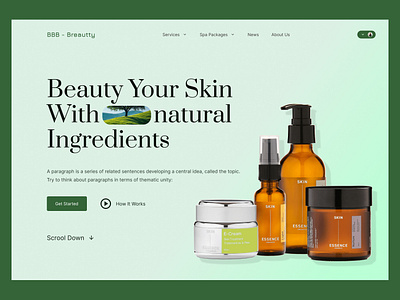 Makeup, Natural, Beauty, Skincare Website Design beauty cosmetics cosmetology design ecommerce health landing page makeup natural product page shopping skin skincare website ui ux web web design website website design website designer