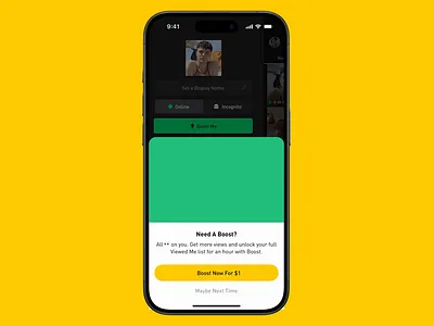 Grindr Boost Animation animation graphic design motion graphics ui