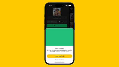 Grindr Boost Animation animation graphic design motion graphics ui