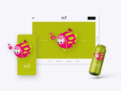 Yeti. Platform exploration. Web, Mobile, Packaging animal app brand cartoon character dashboard dragon dragonfruit food fruit illustration landing mobile monster onboarding shop splash ui web yeti