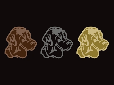 Labrador Retriever Illustrations for Stickers black lab chocolate lab dogs illustration labrador retriever yellow lab