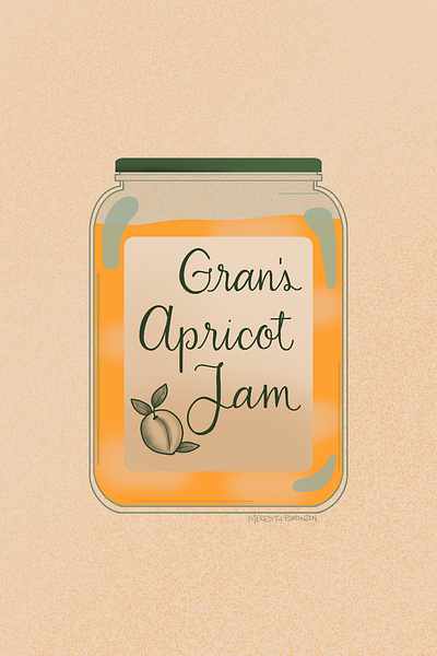 Peachtober 2024 Day 9: Apricot illustration typography