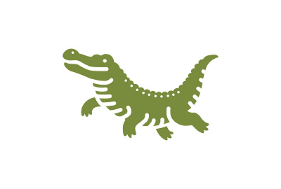 Minimalistic Crocodile animal crocodile graphicdesign wild