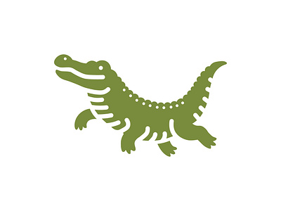 Minimalistic Crocodile animal crocodile graphicdesign wild