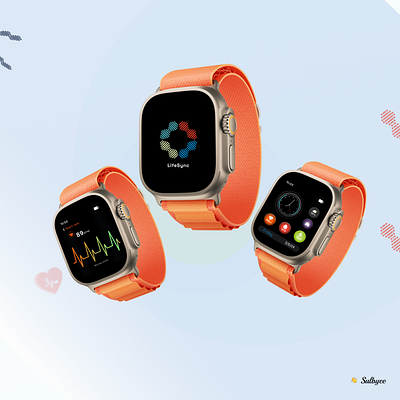 LifeSync Smart Watch app branding design figma graphic design illustration logo smart ui ux vector