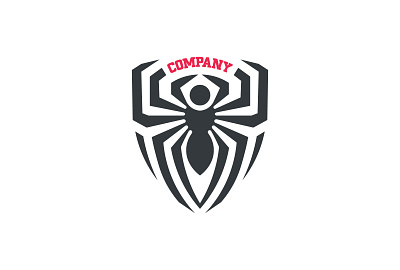 Spider Shield Or Protection animal brand branding design graphicdesign icon illustartion logo logos shield spider spider shield