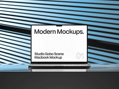 Macbook Mockup - Gobo Collection 3d branding c4d customizable mockup gobo graphic design macbook mockup modern portfolio psd mockup redshift redshift render ui web web design website mockup