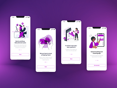 Onboarding Screen - PaySkul Mobile App app get started loan loan app login mobile mobile app onboarding onboarding screen sign up splash screen ui welcome welcome screen