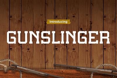 Gunslinger – Unleash Bold Branding with this Display Font display font retro font vintage font