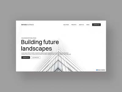 Architect studio - home hero animation ui ux web design web designer web developer webflow webflow developer
