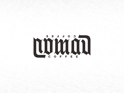 NOMAD ambigram or flip script style coffee cart logo ambigram logo coffee cart logo flip script logo graphic design logo logo inspiration memorable logo moodboard street food logo