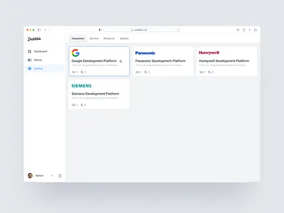 Integration setting ui ux