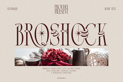 Broshock Font design font fonts letteing typeface