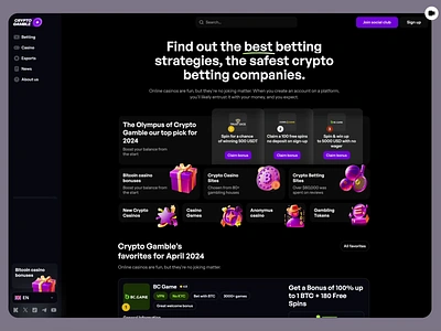 Crypto Gamble - Online Casinos Review Platform affiiate articles betting blockchain bonuses casino crypto crypto casino gambling game gaming igaming online casino platform ratings review slot games slots