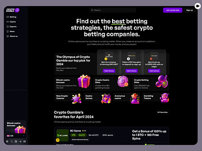 Crypto Gamble - Online Casinos Review Platform affiiate articles betting blockchain bonuses casino crypto crypto casino gambling game gaming igaming online casino platform ratings review slot games slots