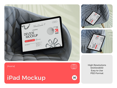 Asana - iPad Mockup apple branding download graphic design ios ipad ipad mockup mock up mockup photoshop psd