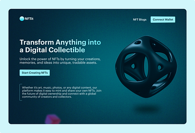 NFTit ~ A marketplace for anything NFT design ui ux