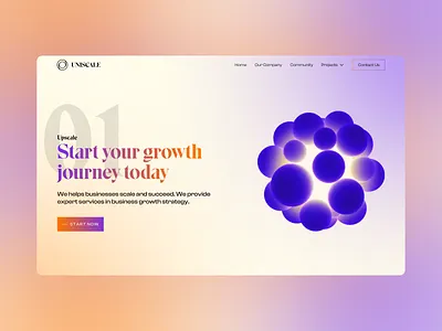Uniscale Company branding graphic design landing lnding page logo ui ux uxui web design