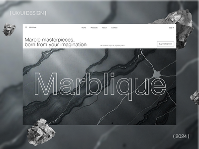 Marblique Company branding design graphic design landing logo ui ux uxui web design website