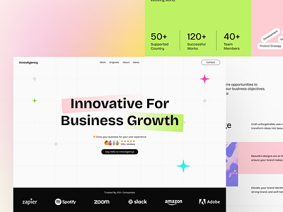 InnoAgency Website | UI Website Design agency website design creative design innovative growth design innvotive ui design ui ux design website design