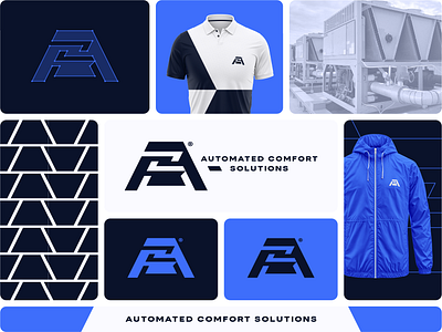 ACS Automated Comfort Solutions Visual Identity a logo acs brand branding hvac logo logo design visual identity