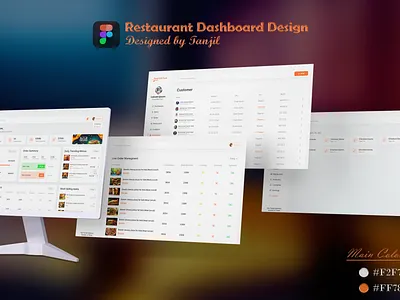 Restaurant Dashboard Web Ui Design admin panel control panel dashboard figma food modern new premium restaurant ui unique user experiences user interface ux web website