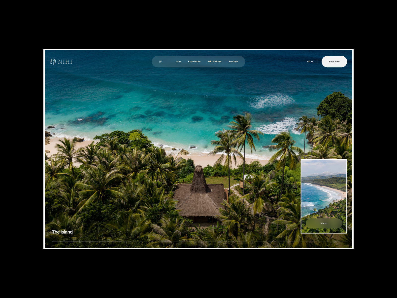 NIHI Sumba - Resort Website book clean design hotel minimal minimalist resort stay ui ux villa web design website