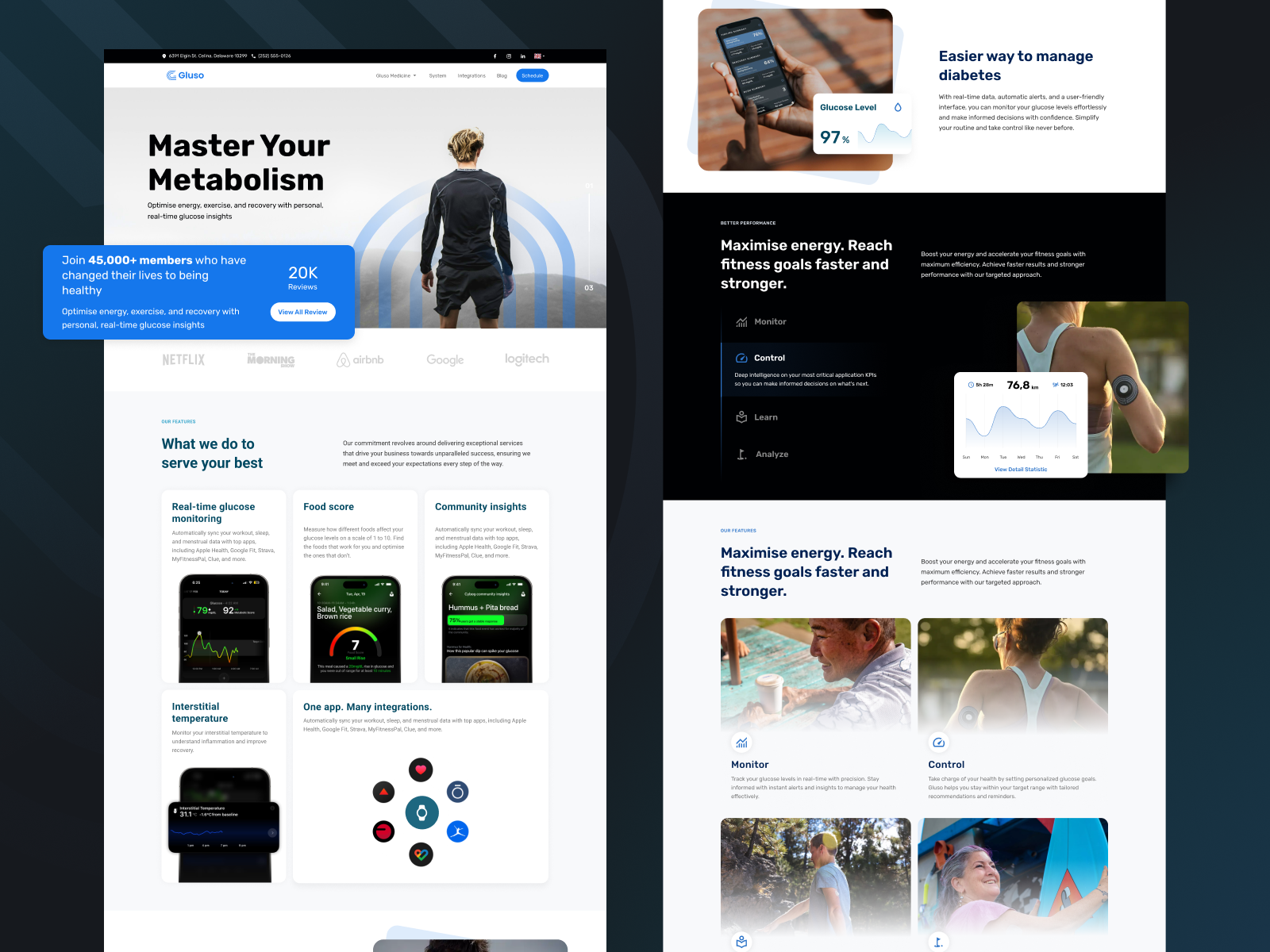 Gluso - Glucose Tracker Landing Page (Mockup version) by Tegar Putra ...