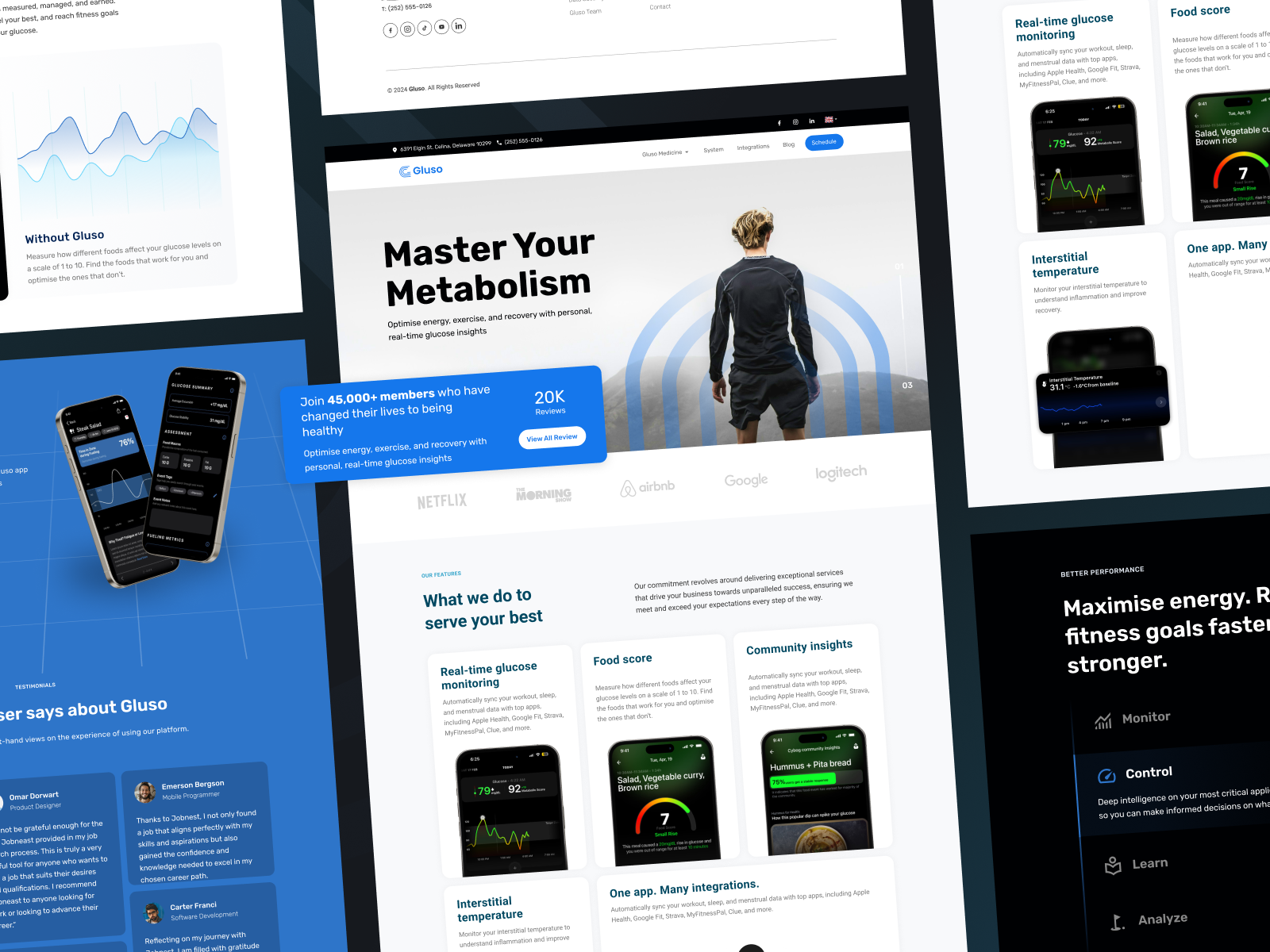 Gluso - Glucose Tracker Landing Page (Mockup version) by Tegar Putra ...