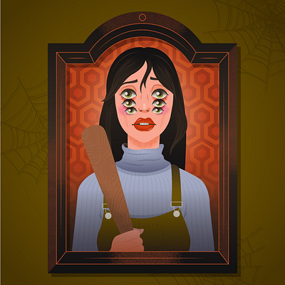 Wendy Torrance horror movie illustration shelley duvall stephen king the shining wendy torrance